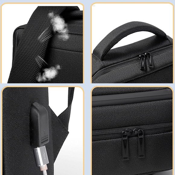 Luxury mens waterproof business Computer usb school backpack bags(1 BackPack Bag - Picture 7 of 13